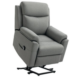 Grey Power Lift Chair Electric Riser Recliner With Remote Control And Side Pocket - thumbnail 1