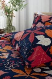 Deyongs Autumn Leaves 100% Cotton Brushed Duvet Cover Set - thumbnail 4