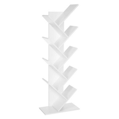 8 Tier Tree Bookshelf, Floor Standing Bookcase With Shelves - image 1