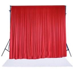 Neel Blue 3X6 M Ice Silk Backdrop Curtain Photography Scenery For Christmas Events Decor, Red - thumbnail 5