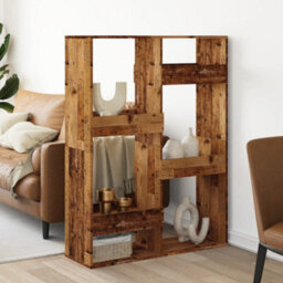 Berkfield Room Divider Old Wood 100X33X135 Cm Engineered Wood - thumbnail 3
