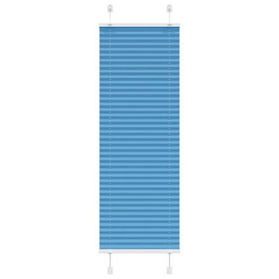 Berkfield Pleated Blind Blue 45X150 Cm Fabric Width 44.4 Cm Polyester - image 1
