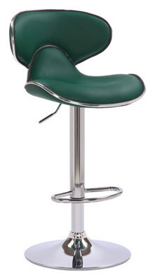 Lamboro Carcaso Single Kitchen Bar Stool, Chrome Footrest, Height Adjustable Swivel Gas Lift, Breakfast Bar & Home Barstool, Sage Green - image 1