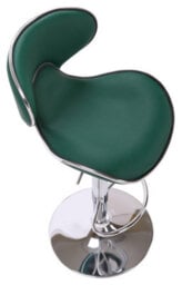 Lamboro Carcaso Single Kitchen Bar Stool, Chrome Footrest, Height Adjustable Swivel Gas Lift, Breakfast Bar & Home Barstool, Sage Green - thumbnail 7