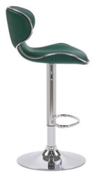 Lamboro Carcaso Single Kitchen Bar Stool, Chrome Footrest, Height Adjustable Swivel Gas Lift, Breakfast Bar & Home Barstool, Sage Green - thumbnail 2