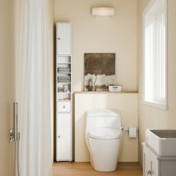 Sobuy Bzr34-Ii-W,tall Bathroom Storage Cabinet - Slim Bathroom Unit,compact Bathroom Furniture,white,w20Xd20Xh180 - thumbnail 2