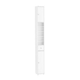 Sobuy Bzr34-Ii-W,tall Bathroom Storage Cabinet - Slim Bathroom Unit,compact Bathroom Furniture,white,w20Xd20Xh180 - thumbnail 1