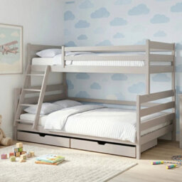 Arte Fami Cashmere Wooden Bunk Bed With Drawers - No Mattresses - 90 X 200 Cm & 120 X 200 Cm - thumbnail 1