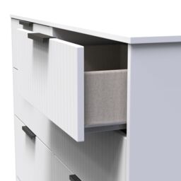 Nashville Ready Assembled Matt White No Effect 6 Drawer Wide Chest (H)792mm (W)1117mm (D)395mm - thumbnail 3