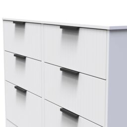 Nashville Ready Assembled Matt White No Effect 6 Drawer Wide Chest (H)792mm (W)1117mm (D)395mm - thumbnail 2