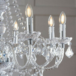 Ceiling Chandelier Pendant Light Chrome 8X Bulb Vintage Feature Lamp Holder - thumbnail 4