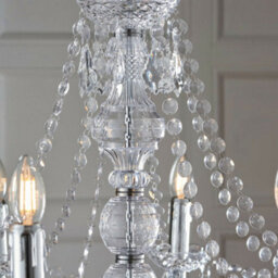 Ceiling Chandelier Pendant Light Chrome 8X Bulb Vintage Feature Lamp Holder - thumbnail 5