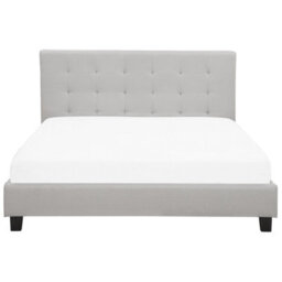 Beliani Waterbed Fabric La Rochelle 180 X 200 Cm (Eu Super King) Light Grey - thumbnail 6