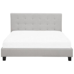 Beliani Waterbed Fabric La Rochelle 180 X 200 Cm (Eu Super King) Light Grey - thumbnail 4