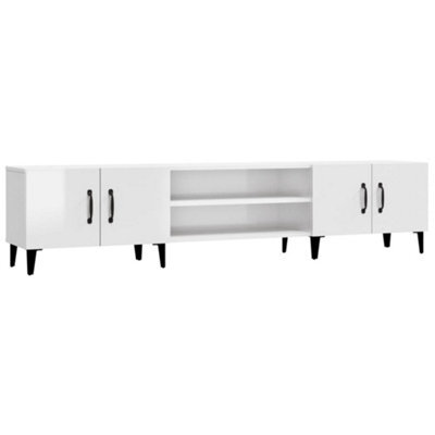 Berkfield Modern Tv Cabinet High Gloss White 180X31.5X40 Cm Engineered Wood - image 1