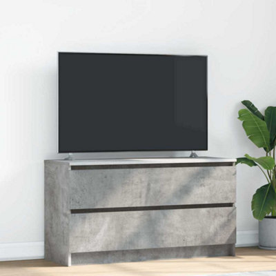 Berkfield Tv Cabinet Concrete Grey 100X35X54 Cm Engineered Wood - image 1