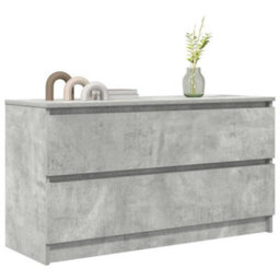 Berkfield Tv Cabinet Concrete Grey 100X35X54 Cm Engineered Wood - thumbnail 4