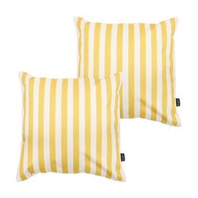 icon Striped Scatter Cushion Yellow 43X43Cm Set Of 2