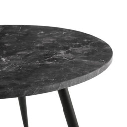 Sonara 100Cm Round Dining Table With Rustic Engineered Wood Top And Metal Legs - thumbnail 7