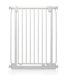 Safetots Extra Tall Elite Safety Gate, 71Cm - 80Cm, Matt White, Extra Tall 96.8Cm In Height, Pressure Fit Stair Gate - thumbnail 1