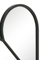 Mirroroutlet The Corde Black Metal Framed Heart Shaped Garden Mirror 80Cm X 80Cm - thumbnail 6