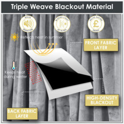 Emma Barclay Dusk Blackout Velvet Pencil Pleat Curtains, Silver - 66 X 72 Inch Pair - thumbnail 5