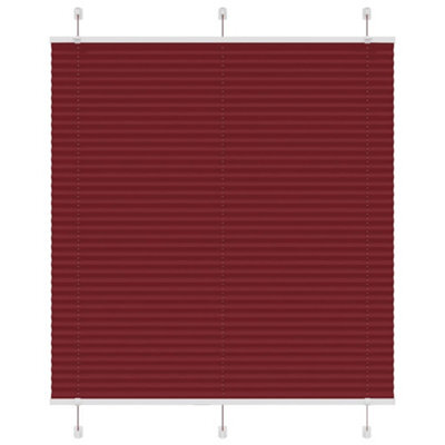 Berkfield Pleated Blind Bordeaux Red 120X100 Cm Fabric Width 119.4 Cm Polyester - image 1