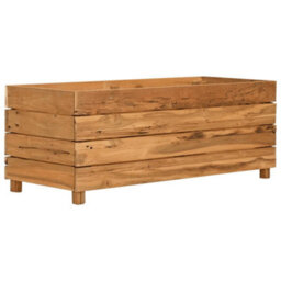 Berkfield Durable Raised Bed 100X40X38 Cm Recycled Teak And Steel - thumbnail 1