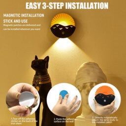 CLEFFNS 1 Pcs Indoor Led Round Wall Sconce With Remote Control Wall Lamp Rgb Dimmable Wall Sconce Usb Rechargeable For Living Room Kitchen - thumbnail 8