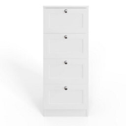 Fwstyle Artus Chest Of Drawers 4 Drawer White Deep Storage - thumbnail 4