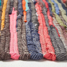 Homescapes Recycled Cotton Chindi Rug 120X180 Cm, Handwoven Multicoloured Rag Rug For Living Room, Bedroom, Kitchen - thumbnail 4