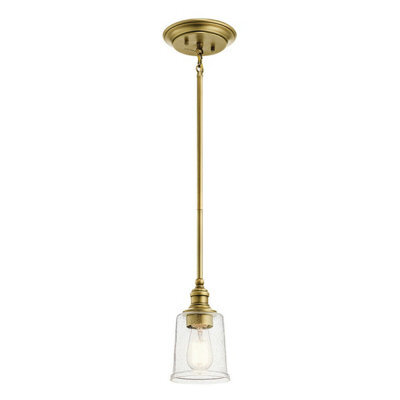 Stylish Natural Brass 1 Bulb Ceiling Pendant Light With E27 Socket