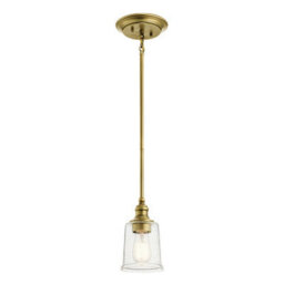 Stylish Natural Brass 1 Bulb Ceiling Pendant Light With E27 Socket