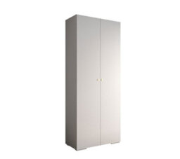Arte Elegant White Inova Ii Hinged Door Wardrobe W1000mm H2370mm D470mm - Versatile Storage With Round Gold Handles - thumbnail 1