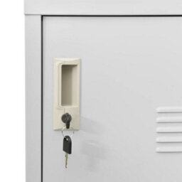 Vidaxl Locker Cabinets 5 Pcs Light Grey 90X45X92.5 Cm Steel - thumbnail 7