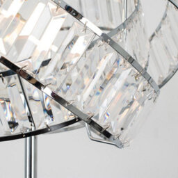 Valuelights Hudson Polished Chrome Clear Acrylic Jewel Intertwined Ring Design Floor Lamp - thumbnail 6