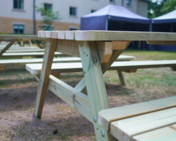 Mg Timber Products - Heavy Duty Wooden Picnic Table / Bench, 7Ft Pub Bench - thumbnail 9