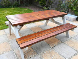 Mg Timber Products - Heavy Duty Wooden Picnic Table / Bench, 7Ft Pub Bench - thumbnail 8