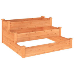 Berkfield Garden Raised Bed Brown 120X120X56 Cm Solid Wood Fir - thumbnail 2