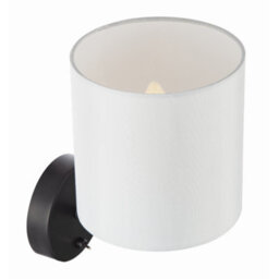 Happy Homewares Contemporary Bedside Wall Lamp In Matte Black With Toggle Switch And Shade - thumbnail 4