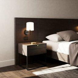 Happy Homewares Contemporary Bedside Wall Lamp In Matte Black With Toggle Switch And Shade - thumbnail 7
