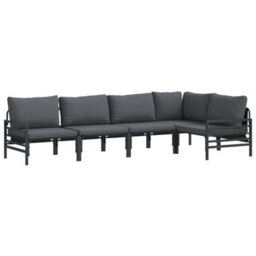 Berkfield Modern Garden Sofa Set 5 Pcs Anthracite Steel