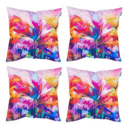 icon Indoor And Outdoor Waterproof Filled Cushion Set Of 4 Pink - thumbnail 1
