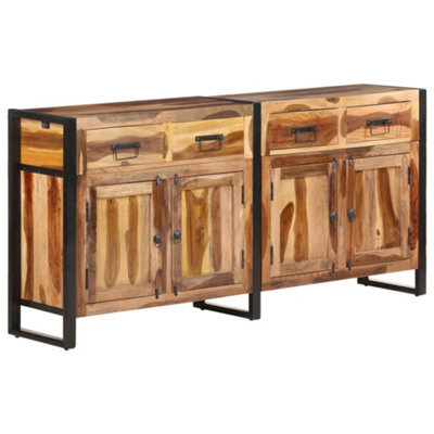 Berkfield Sideboard 172X35X80 Cm Solid Acacia Wood With Sheesham Finish - image 1
