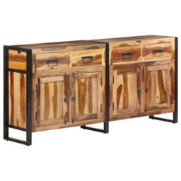 Berkfield Sideboard 172X35X80 Cm Solid Acacia Wood With Sheesham Finish - thumbnail 1