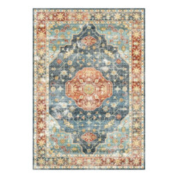 Decoranddecor Living Room Rugs, Washable Area Rugs, 120X170Cm, Non-Slip, Pet Friendly, Low Pile, Persian Rug - Avenza - thumbnail 6