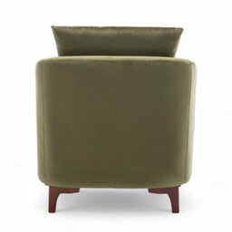 Velvet Sage Green Angela Accent Tub Chair With Ottoman - thumbnail 6