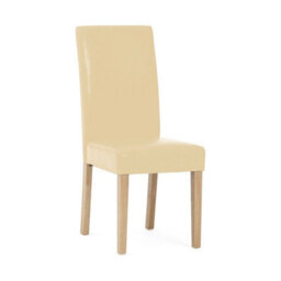 Furniture 48 Ola Cream Faux Leather Dining Chairs (Pair) - thumbnail 2