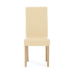 Furniture 48 Ola Cream Faux Leather Dining Chairs (Pair) - thumbnail 1