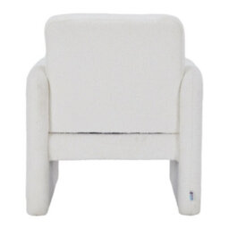 Living And Home Modern White Accent Chair With Lumbar Pillow - thumbnail 4